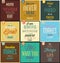 Set Of Vintage Typographic Backgrounds - Motivational Quotes