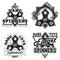 Set of vintge emblem design