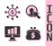 Set Wallet with dollar, Dollar, share, network, Monitor with graph chart and User of man in business suit icon. Vector