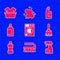 Set Washer, Brush for cleaning, Cleaning spray bottle, Feather broom, Bottle agent, and Basin with shirt icon. Vector