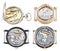 Set of watches with mechanical and quartz movement