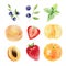 Set of watecolor fruit clipart