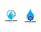 Set of Water drop gear logo concept design