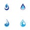 set of Water drop Logo Template vector illustration design