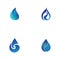 set of Water drop Logo Template vector illustration design