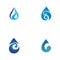 set of Water drop Logo Template vector illustration design