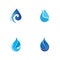 set of Water drop Logo Template vector illustration design
