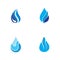 set of Water drop Logo Template vector illustration design