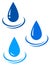 Set of water drops