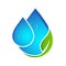 Set of water drops symbol icon.