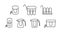 Set of water purifier icon in linear style, vector