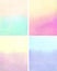 Set of watercolor backgrounds in natural pastel colors. light turquoise, yellow, pink, colors, hand painted illustration