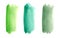 Set of watercolor stains. Stripes on a white background. Gradient. Abstract spots. Green herbal, green tide, turquoise, Isolated