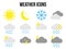 Set of weather icons