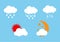 Set of weather icons season. vector illustration