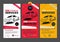 A Set of web Automotive services banners collection layouts.