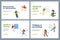 Set of web banners comparing MBTI personality types, flat vector illustration.