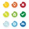 Set of web icons colored stickers