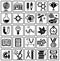 Set of web icons on a theme of schooling