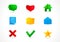 Set of web network communication or interface vector icons.