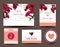 Set of wedding cards. Wedding invitations