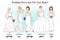 Set of wedding dress styles for female body shape types.