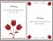 Set wedding invitation cards