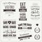 Set of wedding invitation typographic elements