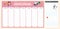 Set of weekly & daily planner page design template children calendar.
