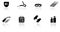 Set of welding equipment icons