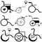 Set of Wheelchair. Vector wheelchair icon. Attractive and Beautifully or Faithfully Designed Wheelchair Icon. Wheelchair, handicap
