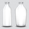 Set of white bottles isolated on transparent.