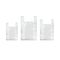 Set of White Disposable Plastic Shopping Bags