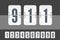 Set of white flip score board numbers for countdown timer or calendar. Vector template for your design.