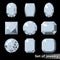 Set of white gems diamond of various shapes.