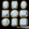 Set of white gems diamond of various shapes.