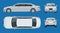 Set of white limousines isolated on white. Template limousine icon vector. Premium people transportation. Viev , front