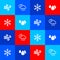 Set Wind, Cloud with snow and moon, Snowflake and Water drop icon. Vector