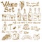 Set of wine elements