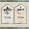 Set of wine labels