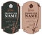 Set of wine labels with grape vine and leaf