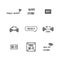 Set of wireless icons, vector illustration