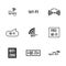 Set of wireless icons, vector illustration