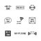 Set of wireless icons, vector illustration