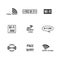 Set of wireless icons, vector illustration