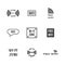 Set of wireless icons, vector illustration