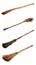 set of witch brooms. isolated against a white background. collection.