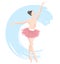 Set of Woman ballerina, ballet logo icon for ballet school dance studio vector illustration