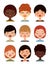Set of women avatars, profile pictures. Vector girls avatar, flat icons.
