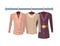 Set of Women Jacket Outer Garment Vector New Items